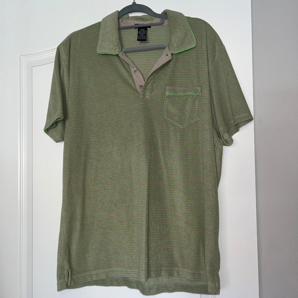 Club Monaco Terry Cotton Mens Polo Shirt - XL